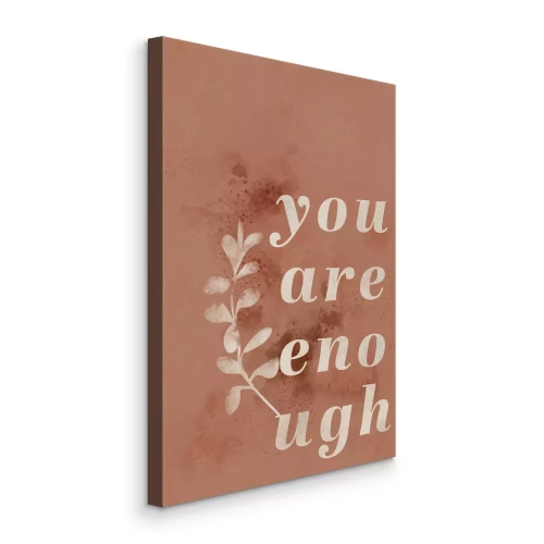 Canvas Typografie met een bloemenaccent