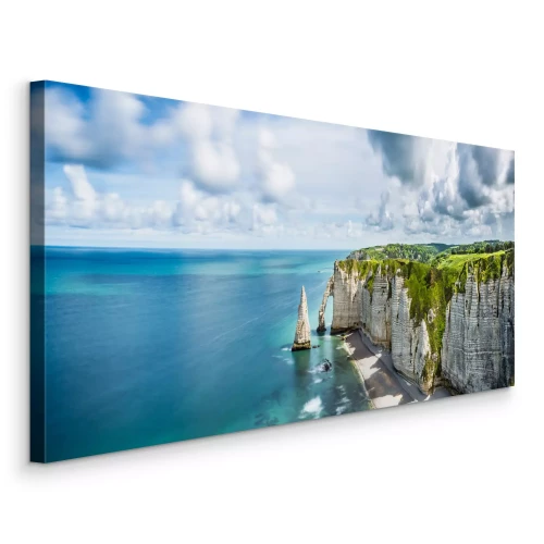 Canvas Panorama van de kust met krijtrotsen