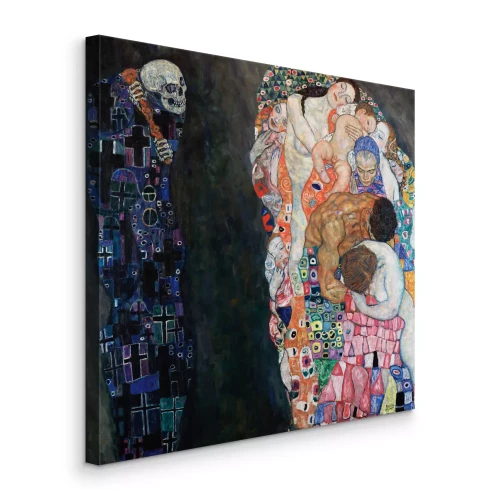 Canvas Leven en dood in abstracte vorm