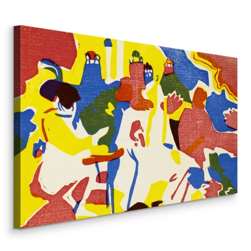 Canvas Visuele poëzie van klanken en kleuren