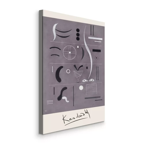 Canvas Monochromatische harmonie van vormen