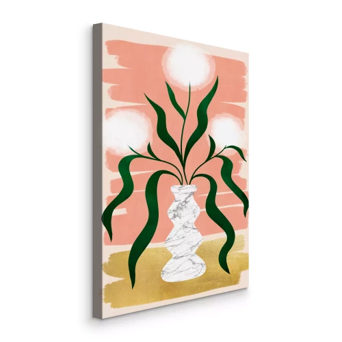 Canvas Minimalistische bloemen in een vaas