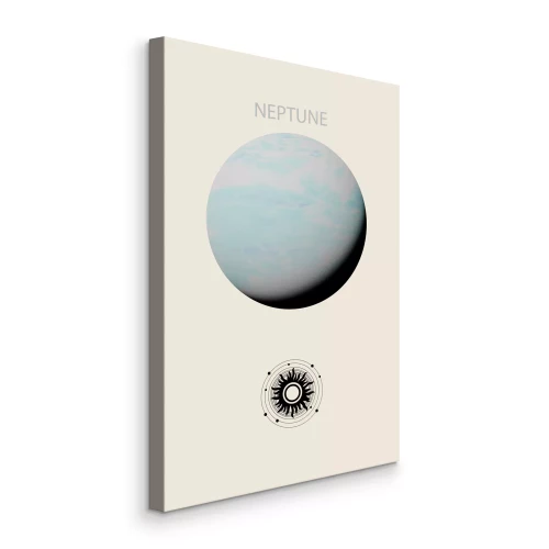Canvas Neptunus, de blauwe planeet van het zonnestelsel