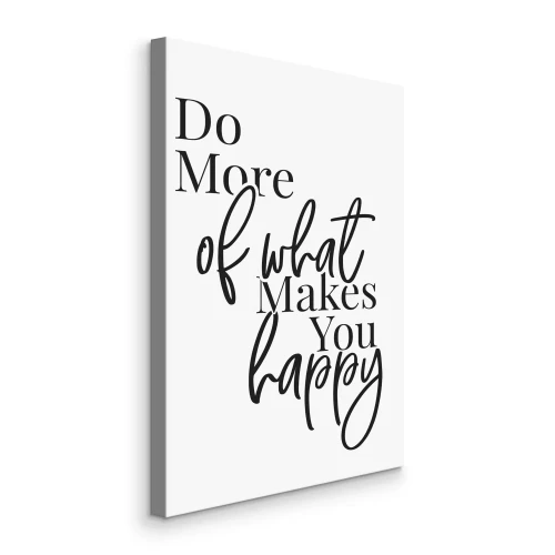 Canvas Motiverende quote over geluk