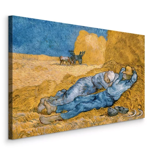 Canvas Boeren rusten rustig op gouden stro