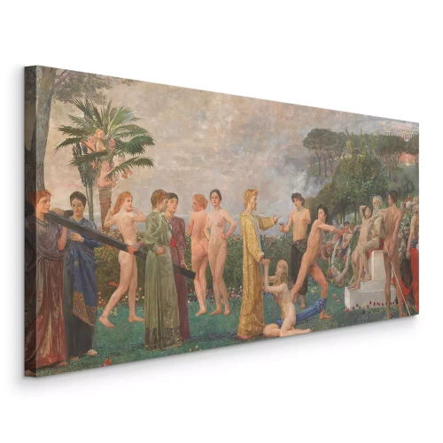 Canvas Christus op de Olympus door de Duitse kunstenaar Max Klinger