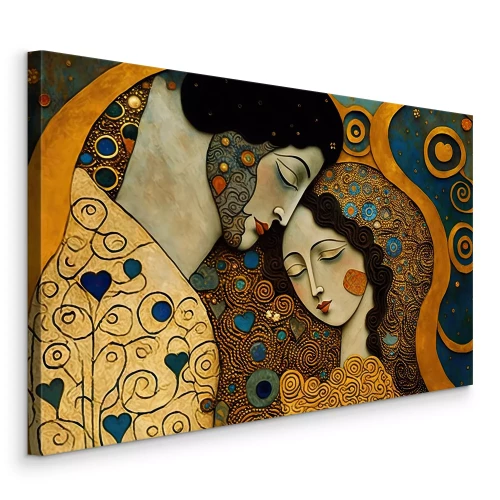 Canvas De Kus van de schilder Gustav Klimt