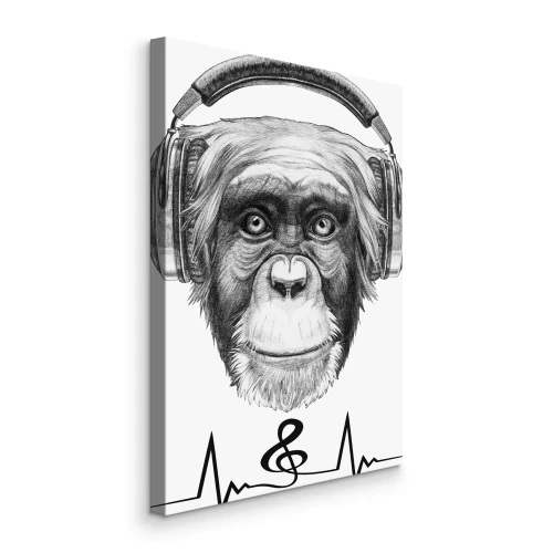 Canvas Een klein muzikaal portret met een noot