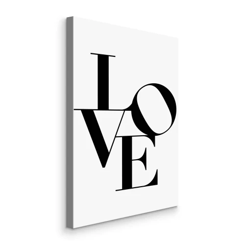 Canvas Decoratieve LIEFDE-inscriptie