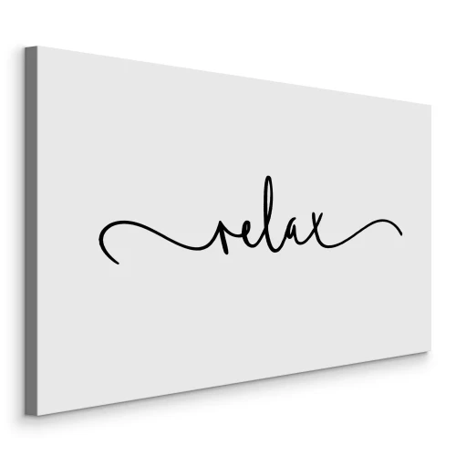 Canvas Ontspanningstypografie met decoratieve lijnen