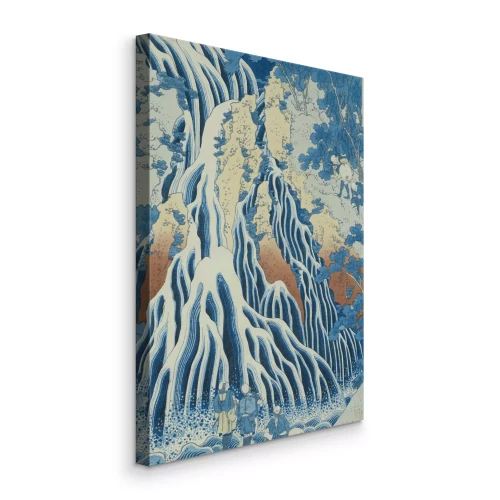Canvas Japanse waterval en berg
