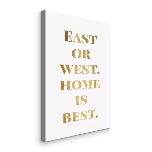 Canvas Een gouden citaat over thuis