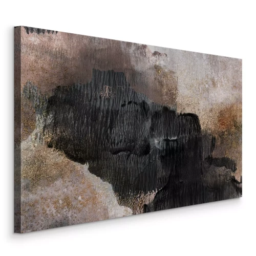 Canvas Abstract beige schilderij