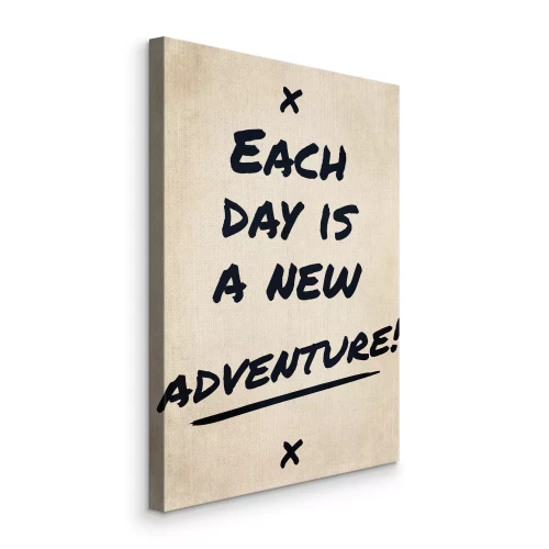 Canvas Motiverende quote op een beige achtergrond