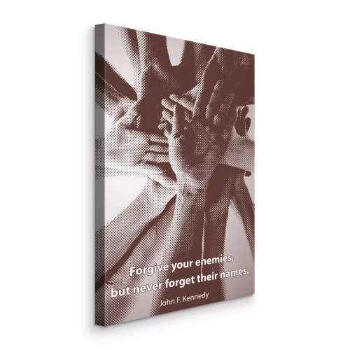 Canvas Gevouwen handen als symbool van relatie