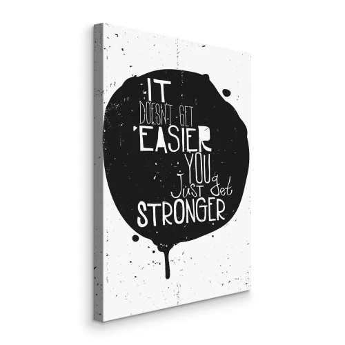 Canvas Inscriptie over kracht in aquarel