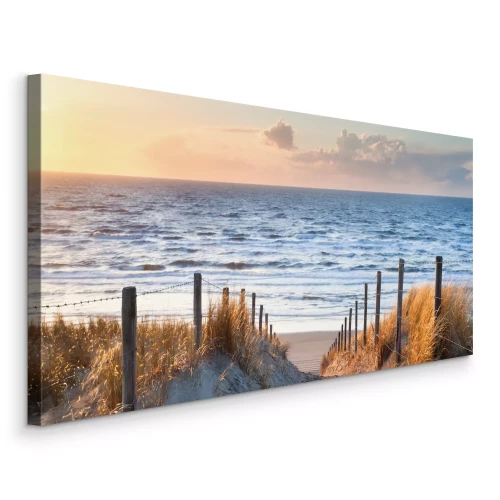 Canvas Zandige ingang naar het strand