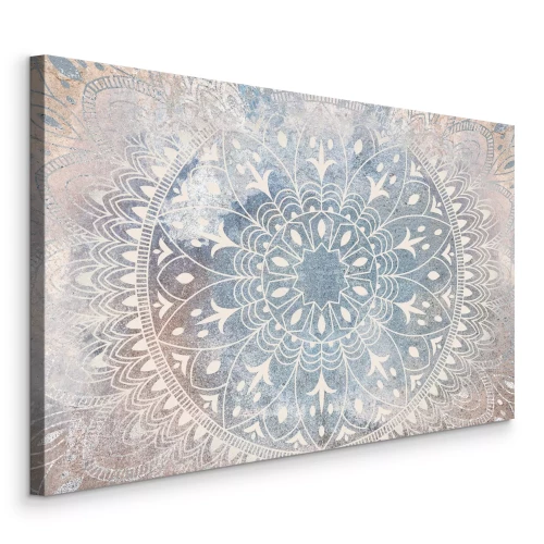 Canvas Decoratief mandalapatroon op een betonnen achtergrond