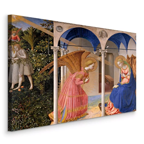 Canvas Symboliek van de geestelijke aankondiging