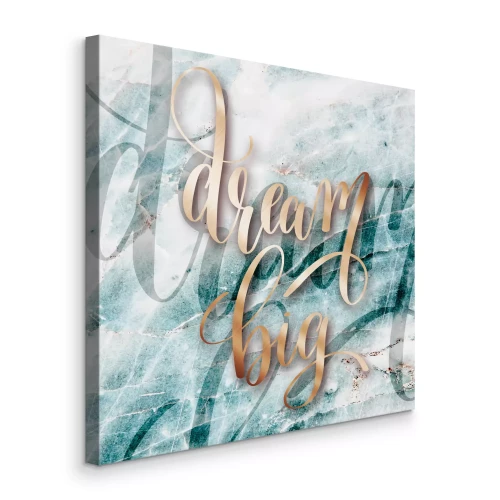 Canvas Decoratieve aquarelinscriptie over dromen