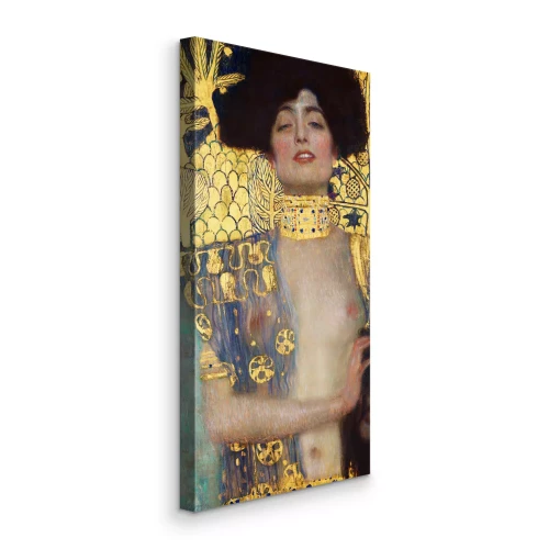 Canvas Elegante vrouw in goudversierd portret