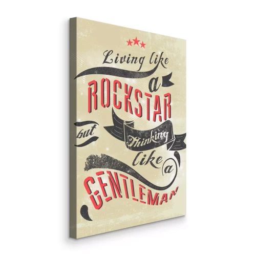 Canvas Decoratieve rotsinscriptie