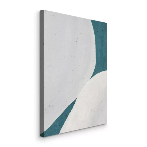 Canvas Onregelmatige vormen op een turquoise achtergrond