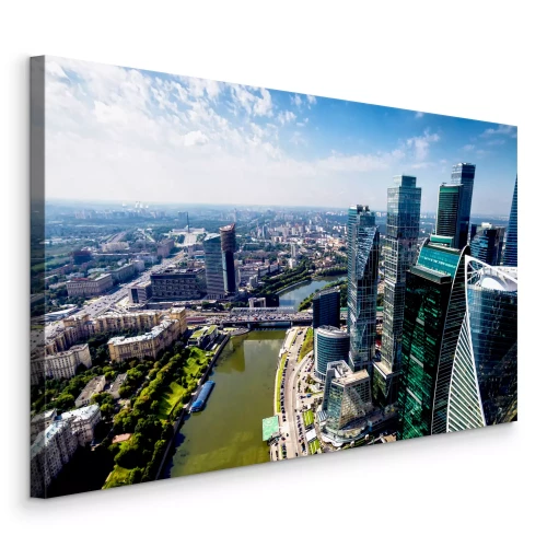 Canvas Landschap van Moskou met de rivier