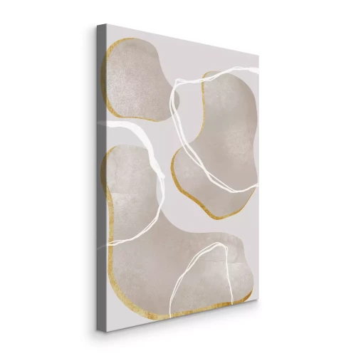 Canvas Abstract grijs marmer met lijnen