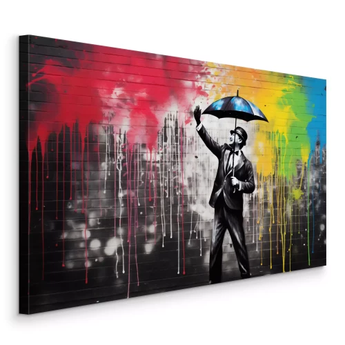 Canvas Graffiti-stijl regendans