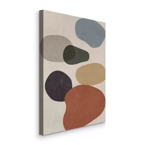 Canvas Abstracte vlekken in gedempte kleuren