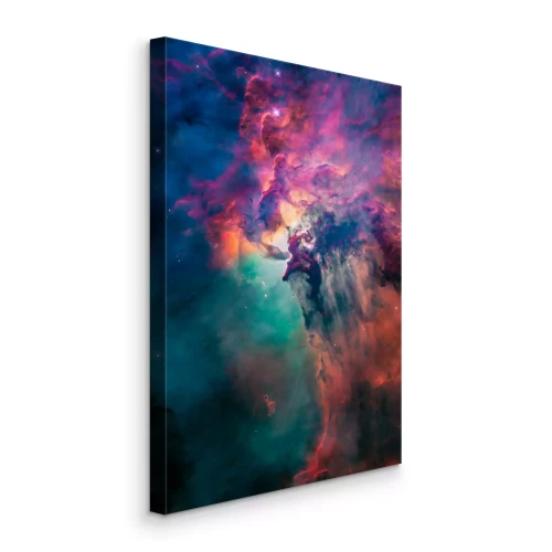 Canvas Kleurrijke nevel en stralende sterren