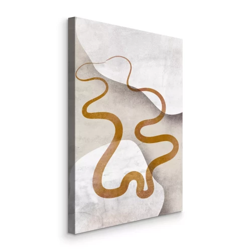 Canvas Oranje lint op een abstracte achtergrond