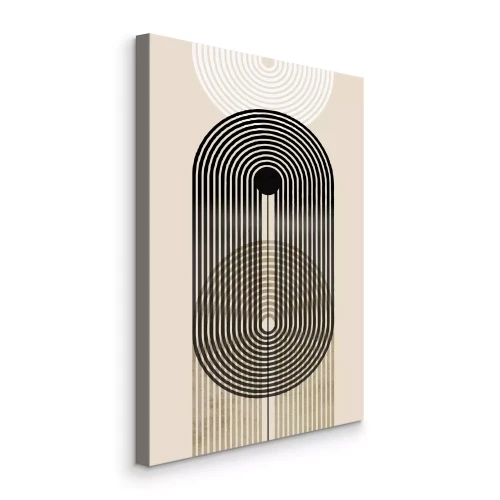 Canvas Geometrische bogen in boho-stijl