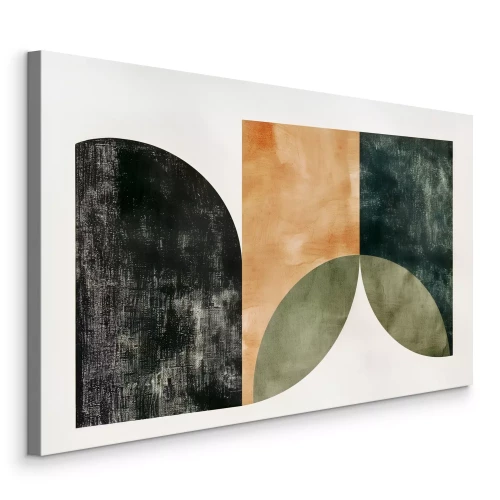 Canvas Doordringende vormen in verschillende kleuren