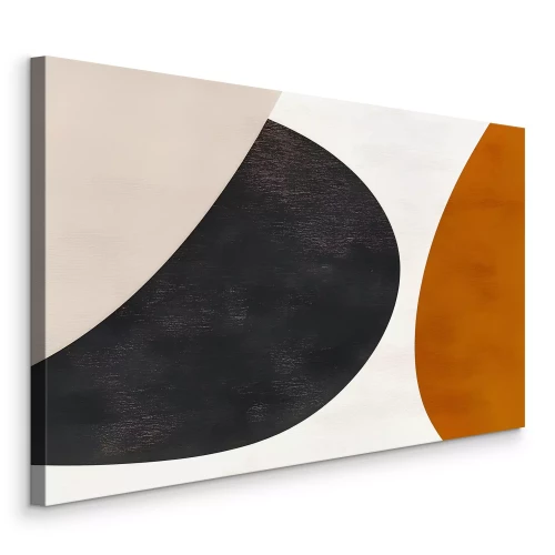Canvas Afgeronde vormen in een minimalistische stijl