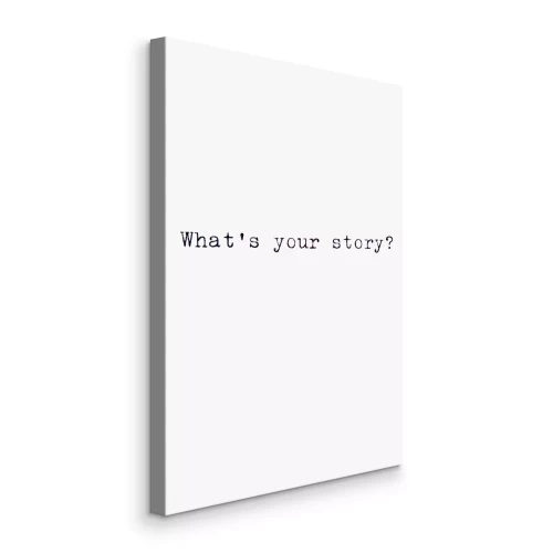 Canvas Decoratieve inscriptie met een motiverende vraag