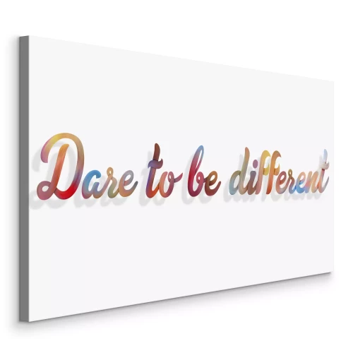 Canvas Een kleurrijk opschrift dat moed inspireert