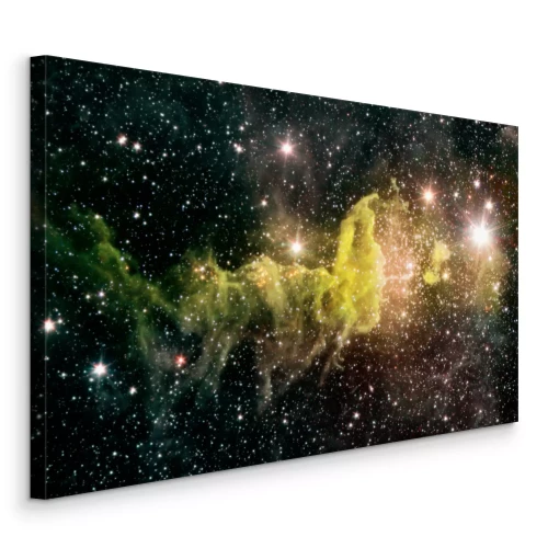 Canvas Groene nevel in de ruimte