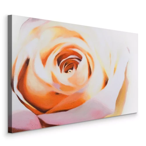 Canvas Rozenbloem close-up