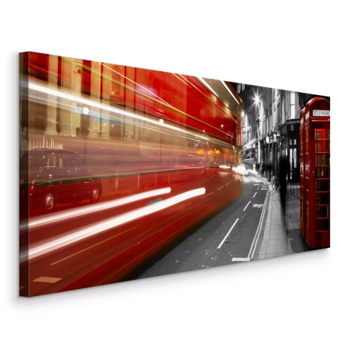 Canvas Rode bus en telefooncel