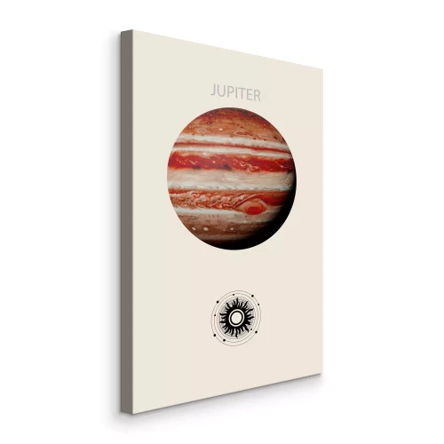 Canvas Jupiter, de grootste planeet in het zonnestelsel