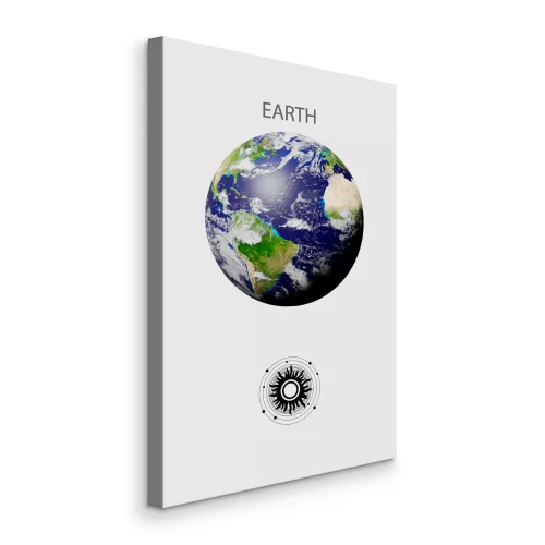 Canvas Planeet Aarde bewoond door mensen