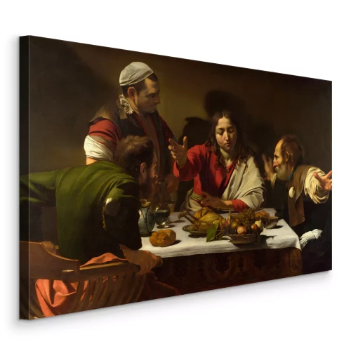 Canvas Een scène van mannen die aan het dineren zijn