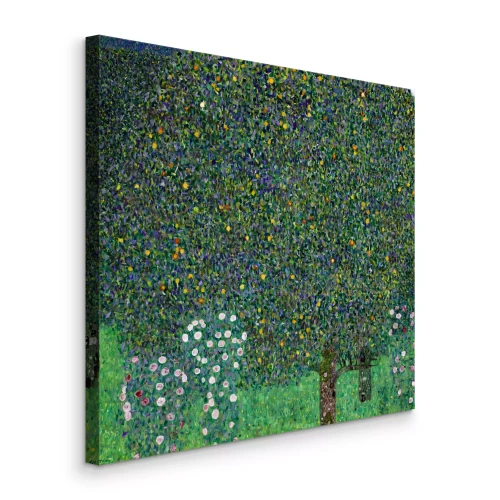 Canvas Een groene hoek met fruitbomen