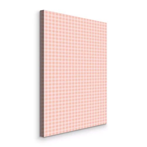 Canvas Fijn roze patroon met een klein ruitje