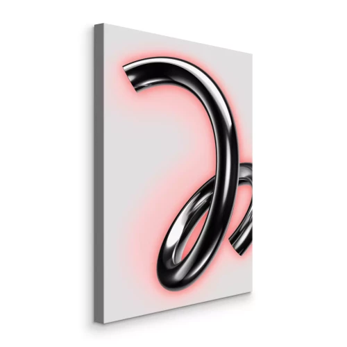 Canvas Metalen abstracte spiraalvorm