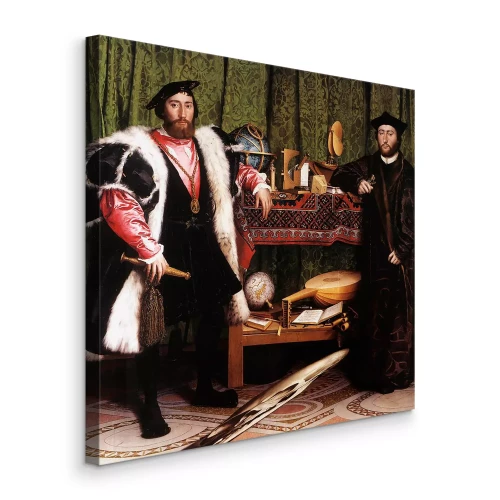 Canvas Twee renaissance-ambassadeurs in sierlijke kostuums