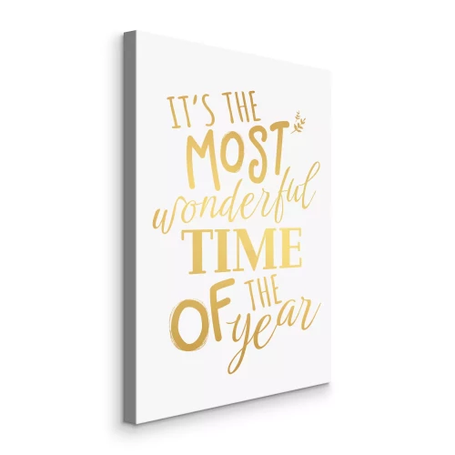 Canvas Gouden letters op een witte achtergrond