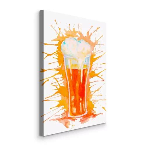 Canvas Een bierpul met een artistieke twist